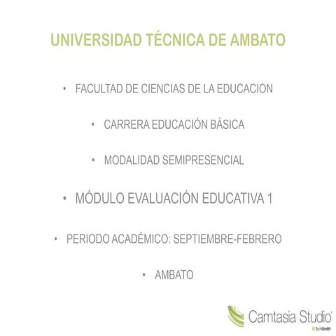 PRESENTACION DE LOS MODELOS DE EVALUACION | PPTX