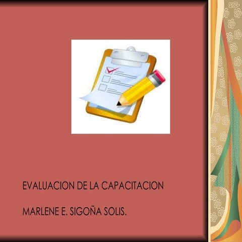 Evaluacion de la capacitacion | PPT