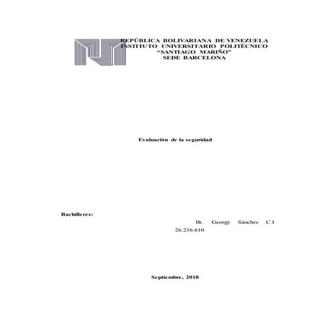 Evaluacion de la seguridad