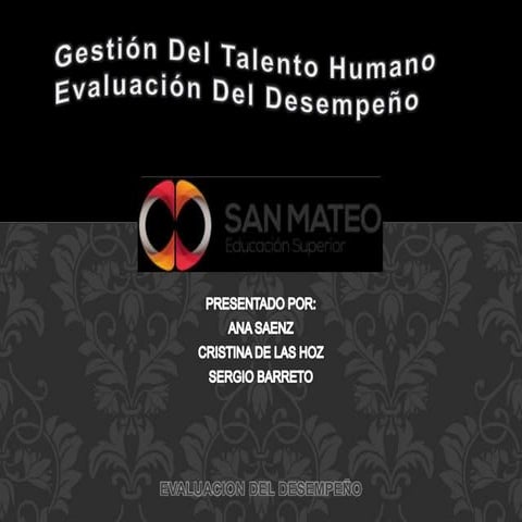 Evaluación del desempeño diapositivas 