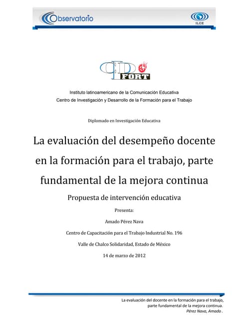 Evaluacion del desempeño docente en...