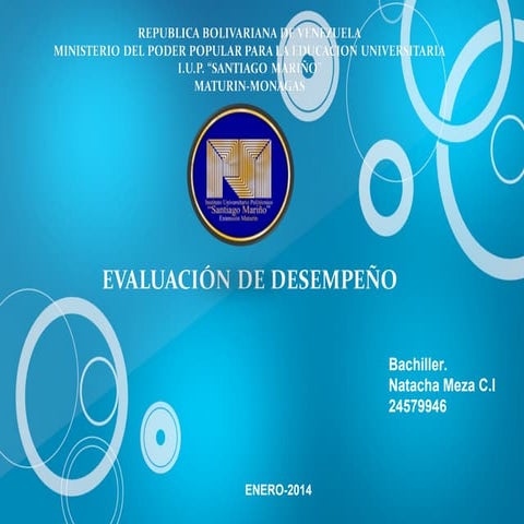 Evaluacion del desempeño natacha