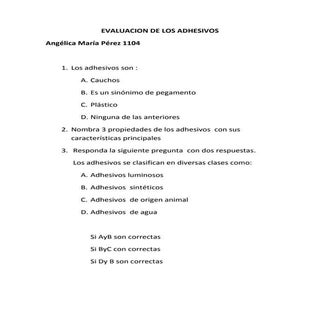 Evaluacion De Los Adhesivos Angelic...
