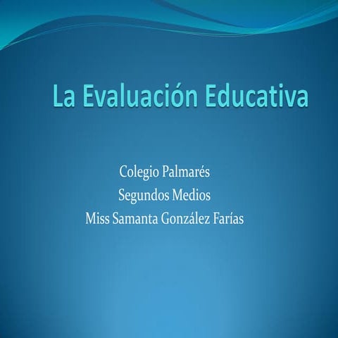 Evaluacion EducacióN