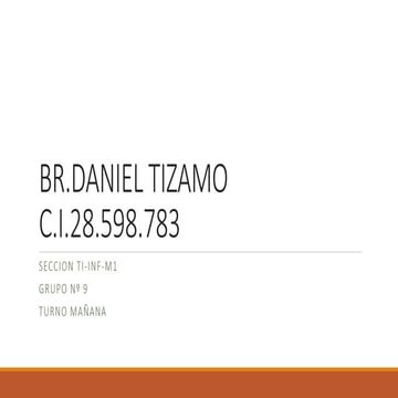 Evaluación en los PNF TI-INF-M1 DANIEL TIZAMO