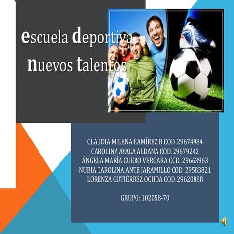 PROYECTO ESCUELA DEPORTIVA NUEVOS TALENTOS