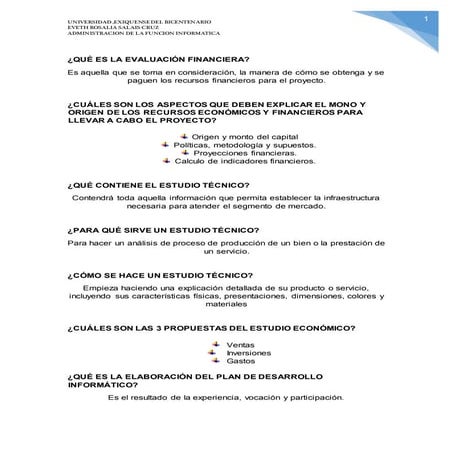 Evaluacion financiera