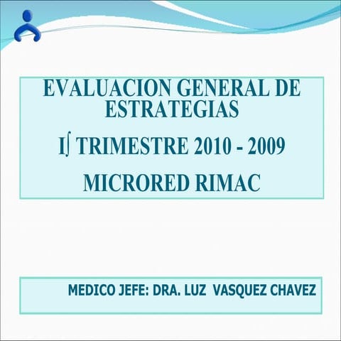 Evaluacion Microred -  Rimac 2010