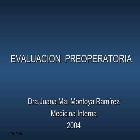 Evaluacion  preoperatoria