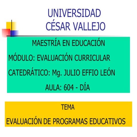 Evaluacion programas educativos