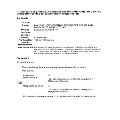 Evaluacion semana 1 manejo de herramienta microsoft office word
