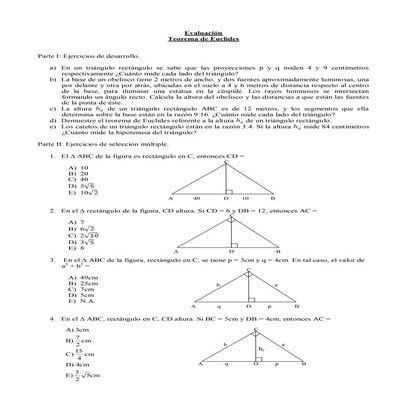 Evaluacion Teorema Euclides