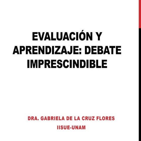 Evaluacion y aprendizaje