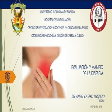 Evaluacion y manejo de la disfagia
