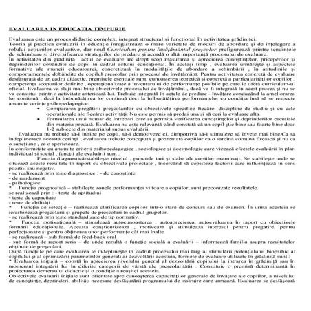 Evaluarea in educatia_timpurie