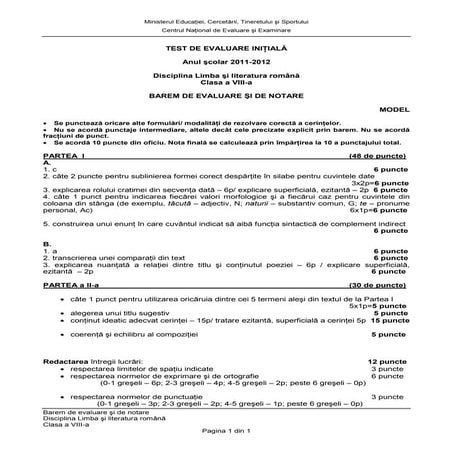 Evaluare initiala lb_romana_cls_8_bar