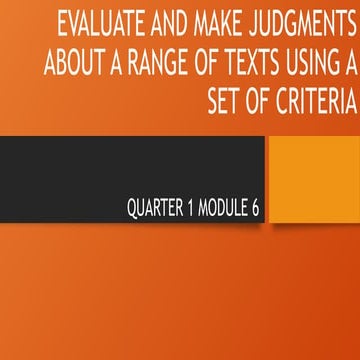 EVALUATE AND MAKE JUDGMENTS ABOUT A RANGE OF.pptx