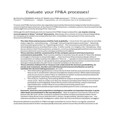 Financial planning and analysis (FP&A) | PPTX