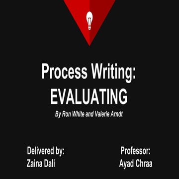 Process Writing: Evaluating