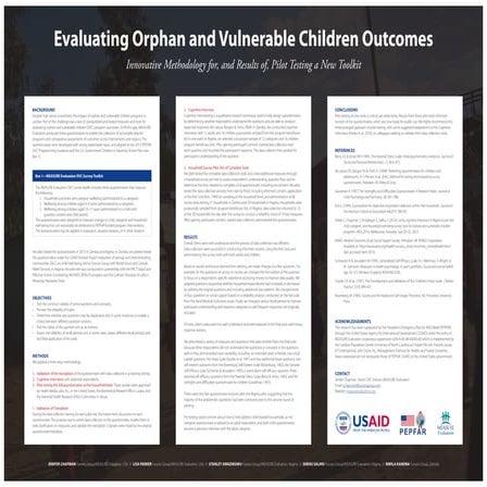 Evaluating Orphan and Vulnerable Children Outcomes: Innovative Methodology fo...