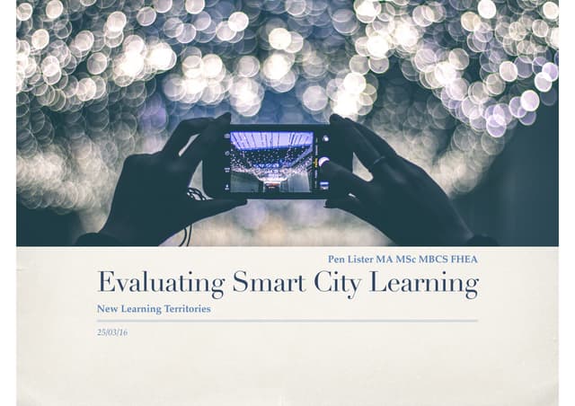 Evaluating Smart City Learning