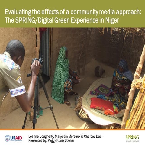 Evaluating a community media approach to promote nutrition in Niger