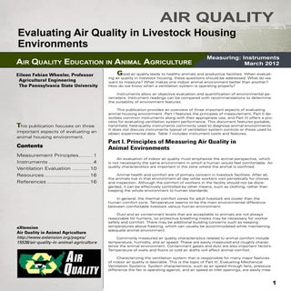 Evaluating Air Quality in Animal Ho...