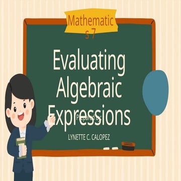 Comprehensive Guide to Evaluating Algebraic Expressions for Grade 7 ...