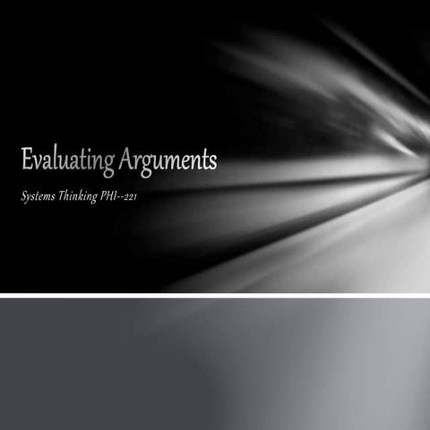 Evaluating arguments (1) | PPTX