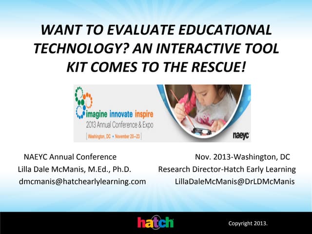 Evaluating Educational Technology 