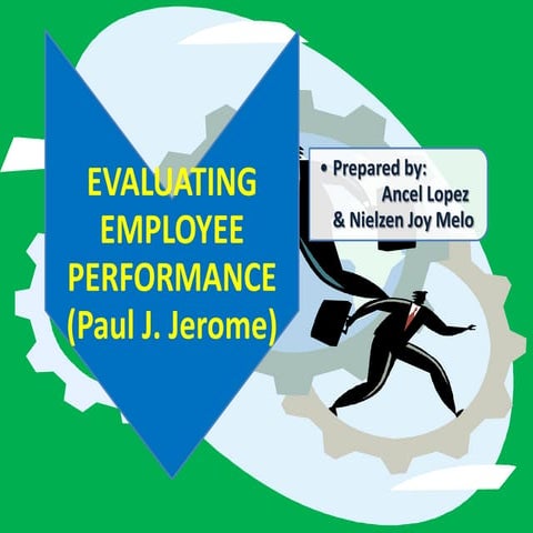 Evaluating employee performance (compensation)
