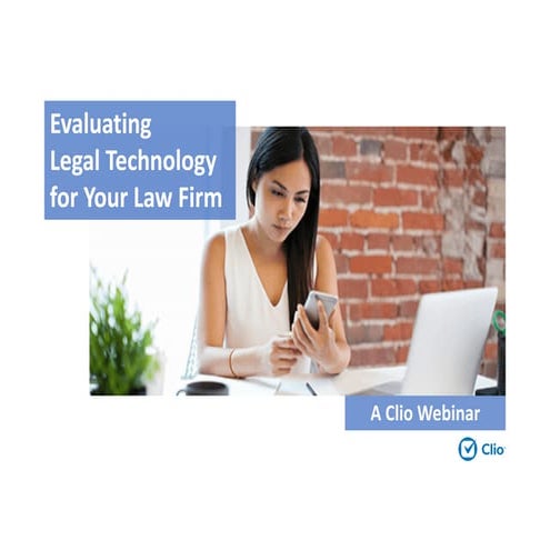 Evaluating Legal Technology for Your Law Firm