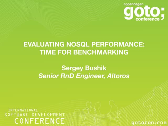 Evaluating NoSQL Performance: Time ...