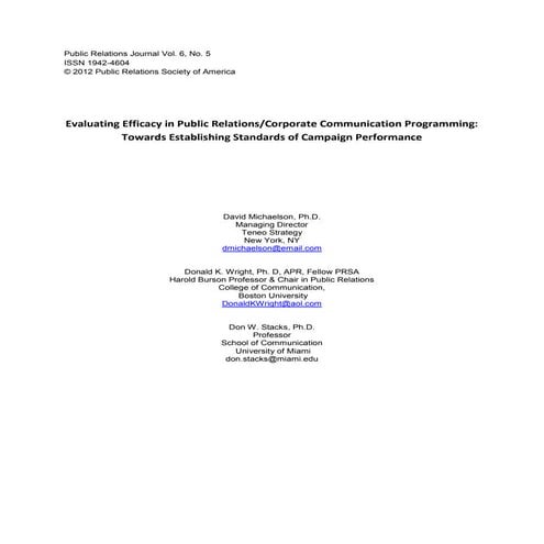 Evaluating program efficacy (published)