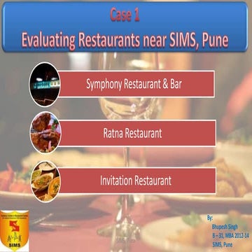 Evaluating restaurants 