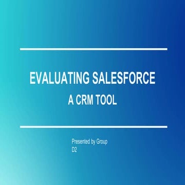 EvaluatingSalesforce a CRM TOOL.pptx