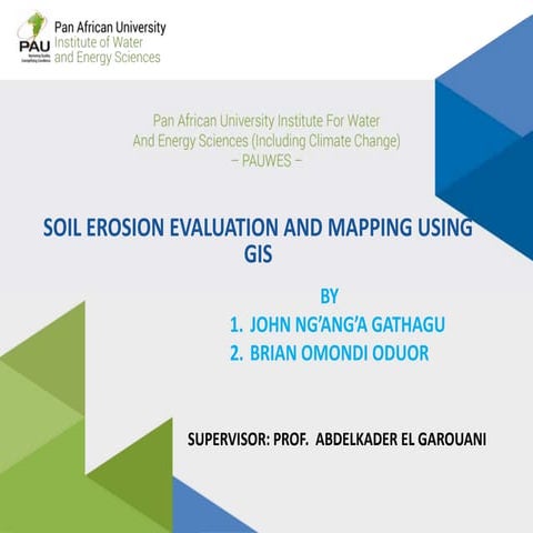 Evaluating soil erosion using gis