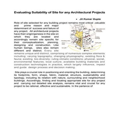 Evaluating Suitability of Site for any Architectural Projects.docx