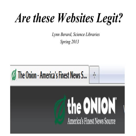 Evaluating web resources spring2013rev