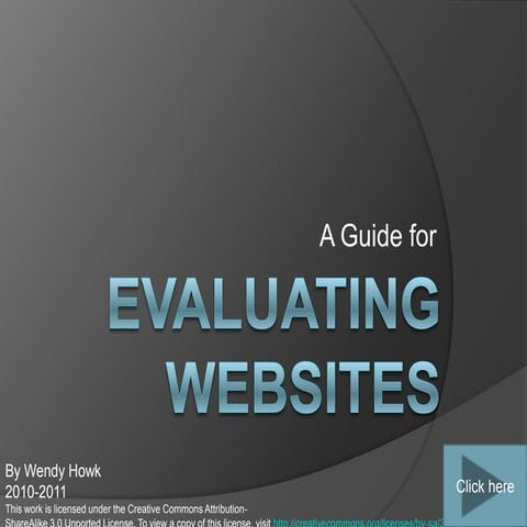 Evaluating websites linear