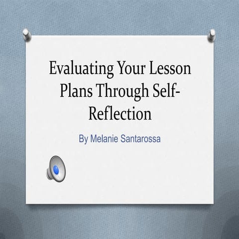 Evaluating your lesson plan