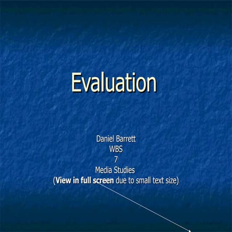 Evaluation