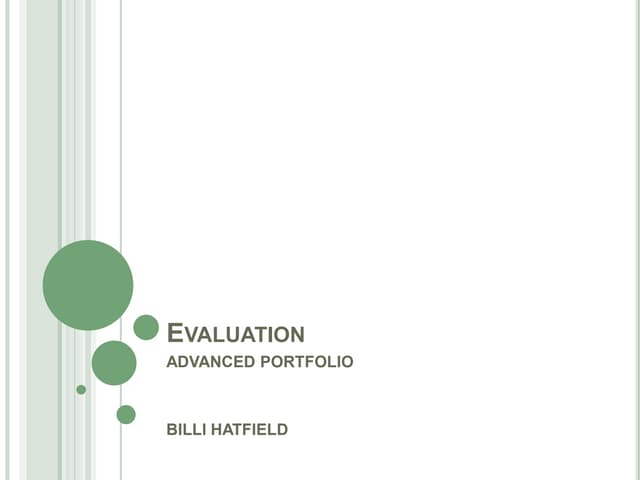Advanced Portfolio Evaluation