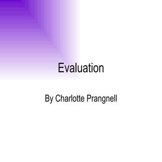 Evaluation