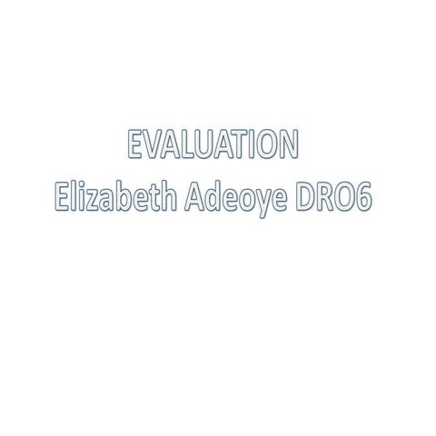 Evaluation 