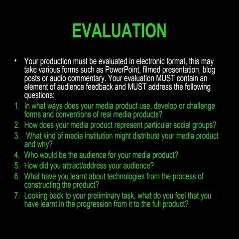 Evaluation