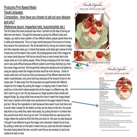 Evaluation - Recipe Cards
