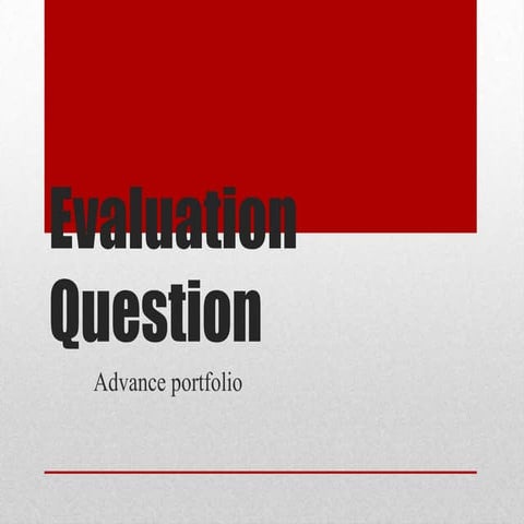 Evaluation Questions 