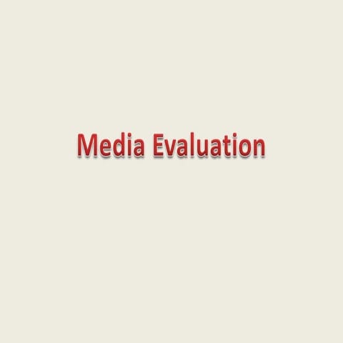 Media Evaluation | PPTX
