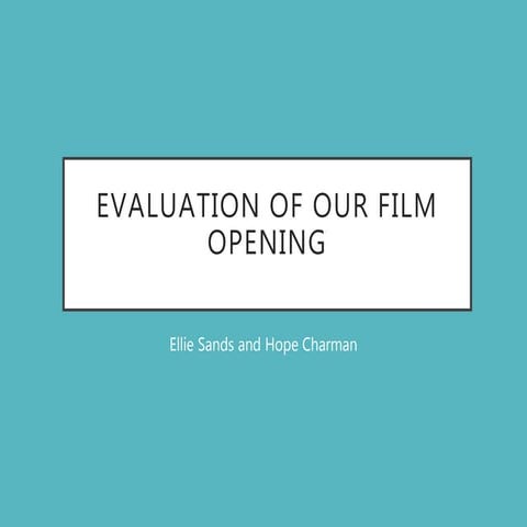 Evaluation of AS Media Film 
